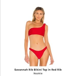 Savannah One Shoulder Rib Bikini Top